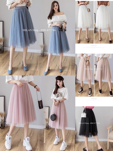 Chân váy tutu công chúa 65cm loại 4 lớp & 3 lớp chất đẹp