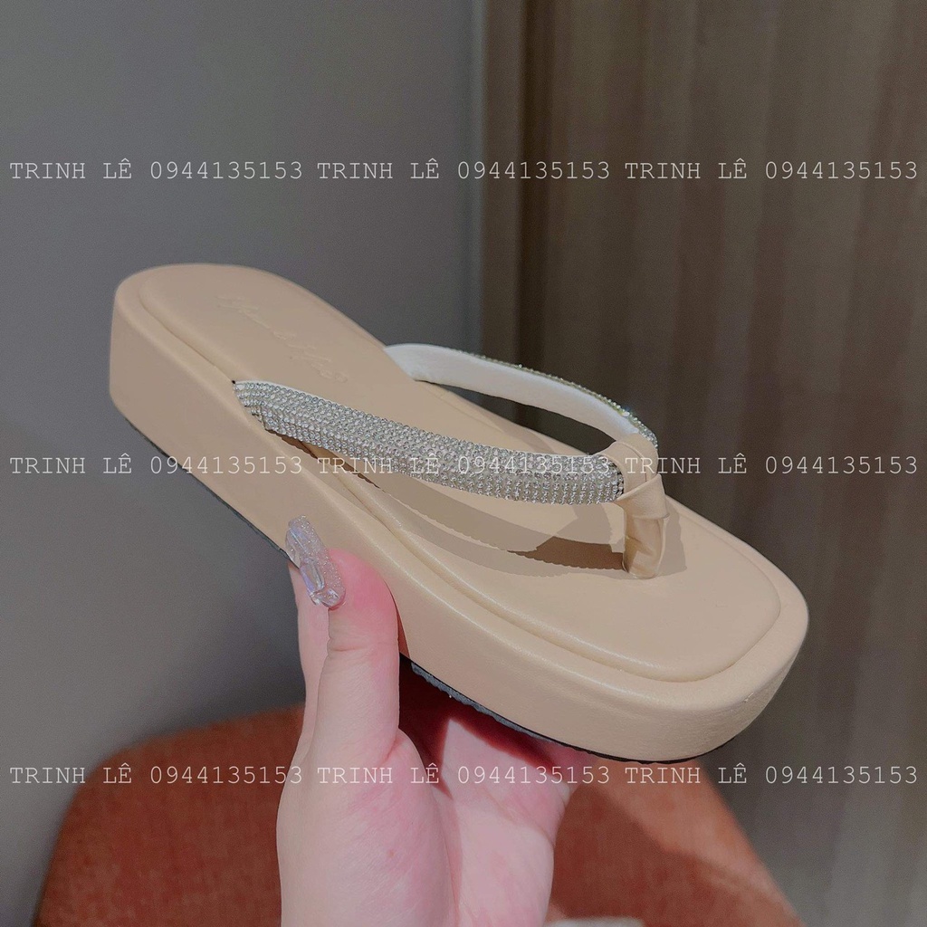 Dép Xỏ Ngón Nữ Bánh Mì Cao 3cm Thời Trang Tôn Dáng Hot Trend TRINH LÊ SHOP GIÀY DÉP HTB112