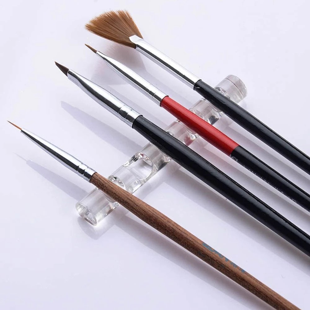 1 Giá Đỡ Cọ Sơn Móng Tay / Cọ Vẽ Trong Suốt