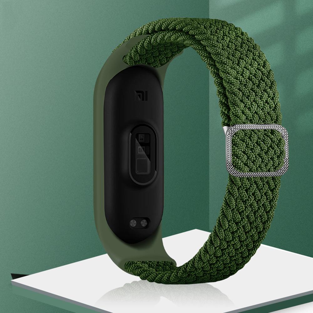 BTLIMER Dây Đeo Thay Thế Chất Liệu Silicon Màu Trơn Cho Xiaomi Mi band 6 5 4 3