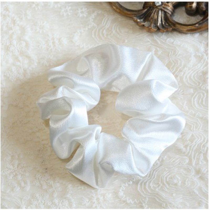 Dây Buộc Tóc, Scrunchies vải bóng trơn mịn đẹp