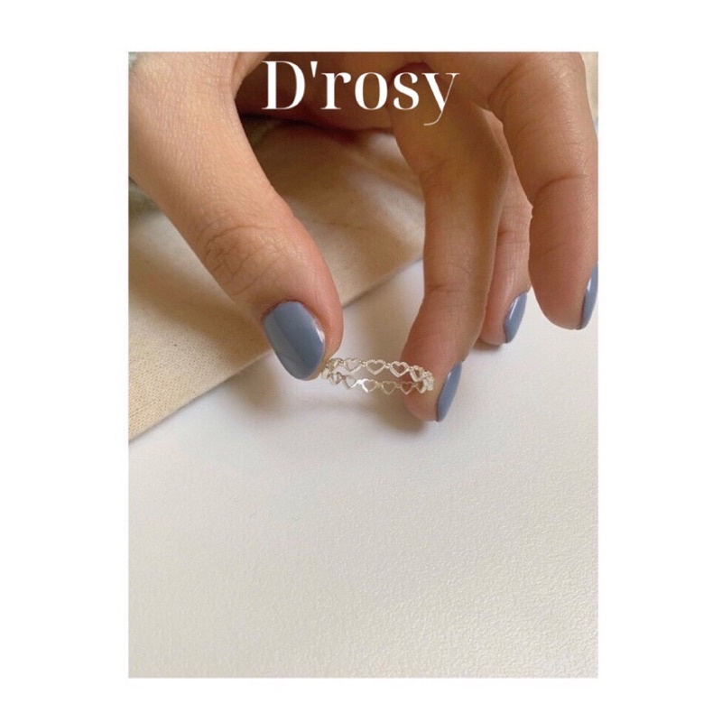 Nhẫn bạc nữ đẹp nhẫn tiny heart trái tim nhỏ đơn giản