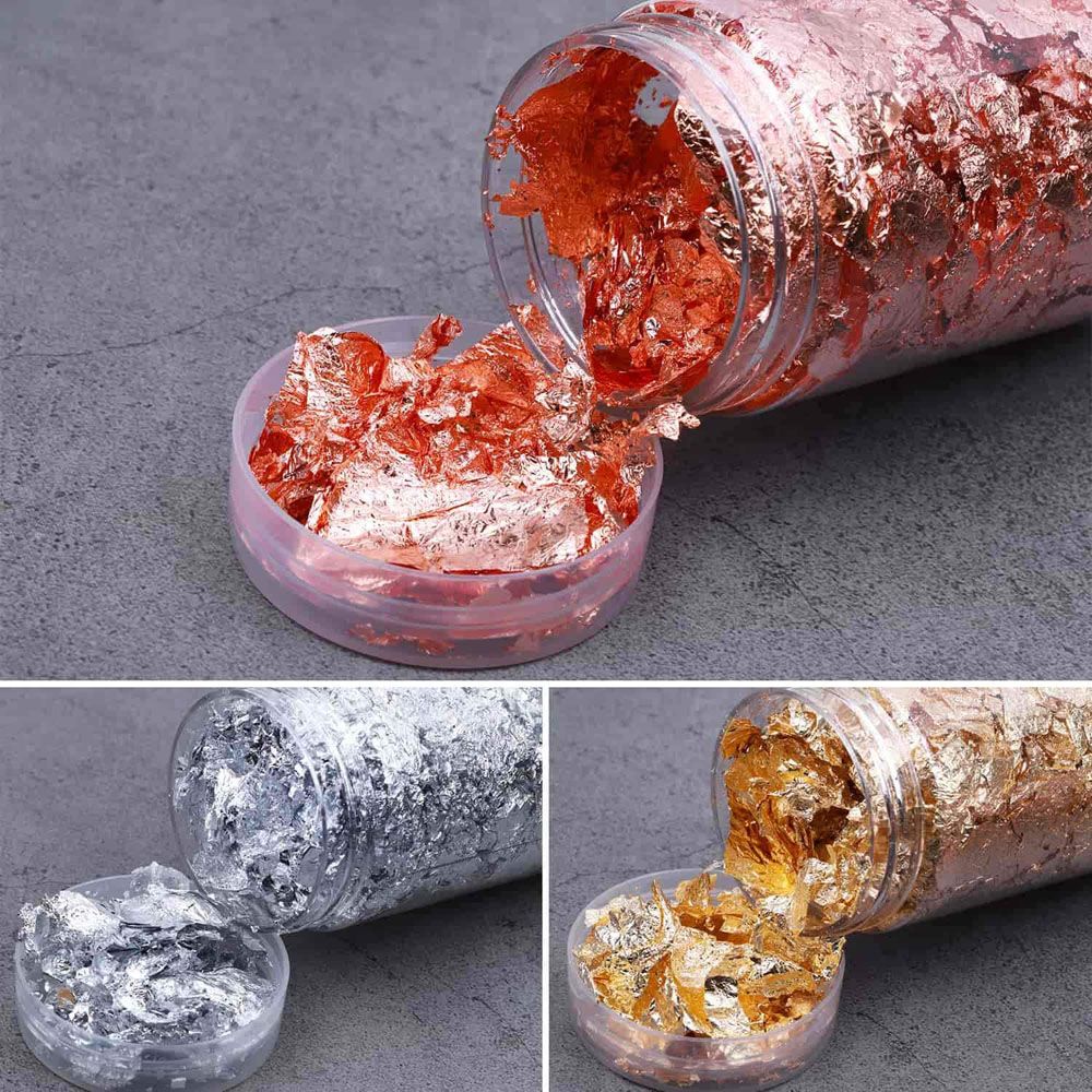Hộp lá foil đổ khuôn resin dùng làm trang sức/đồ thủ công nhiều màu lựa chọn sáng bóng DIY