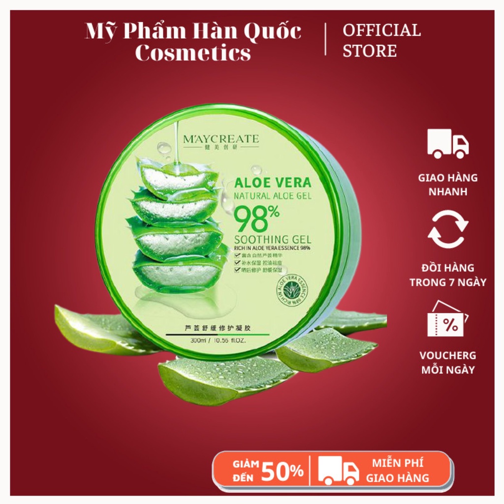 Gel Lô Hội Nha Đam Aloe Vera / 𝘍𝘳𝘦𝘦𝘴𝘩𝘪𝘱 / Gel Lô Hội Dưỡng Ẩm Toàn Thân Nature Republic Aloe Vera 92% Soothing Gel