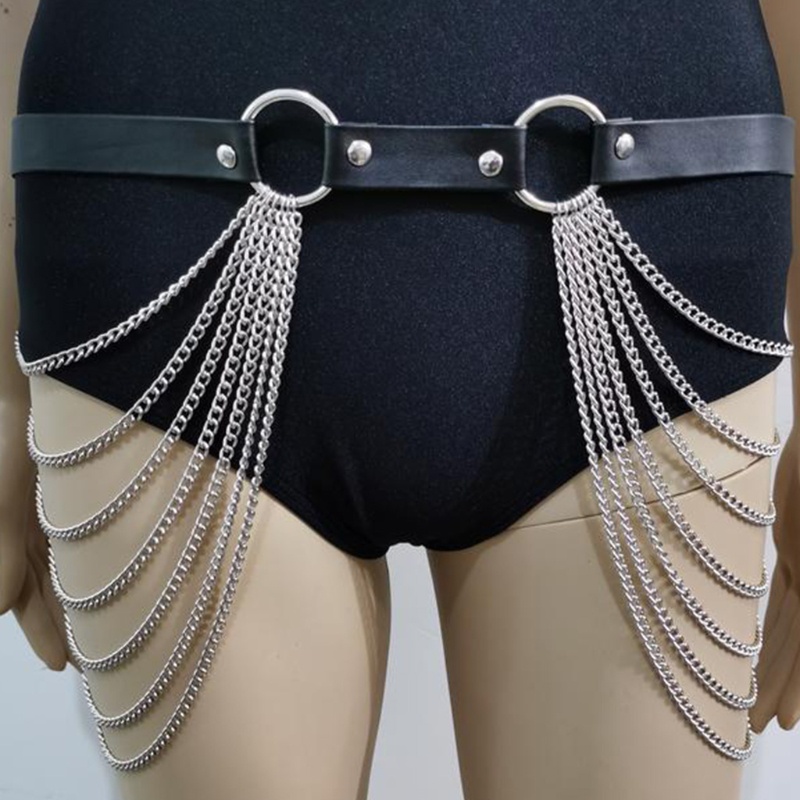 YOUYO Female Long Tassel Waist Chain Multilayer Belly Chains All-match Waist Add-on