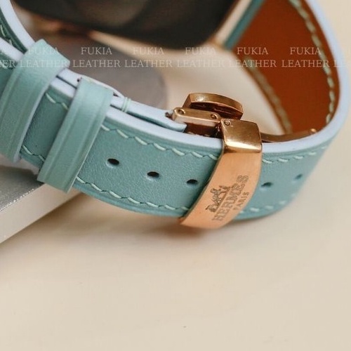 Dây da thủ công Swift Xanh Ngọc  dành cho iWatch, đồng hồ thông minh, đồng hồ cơ DDTC224