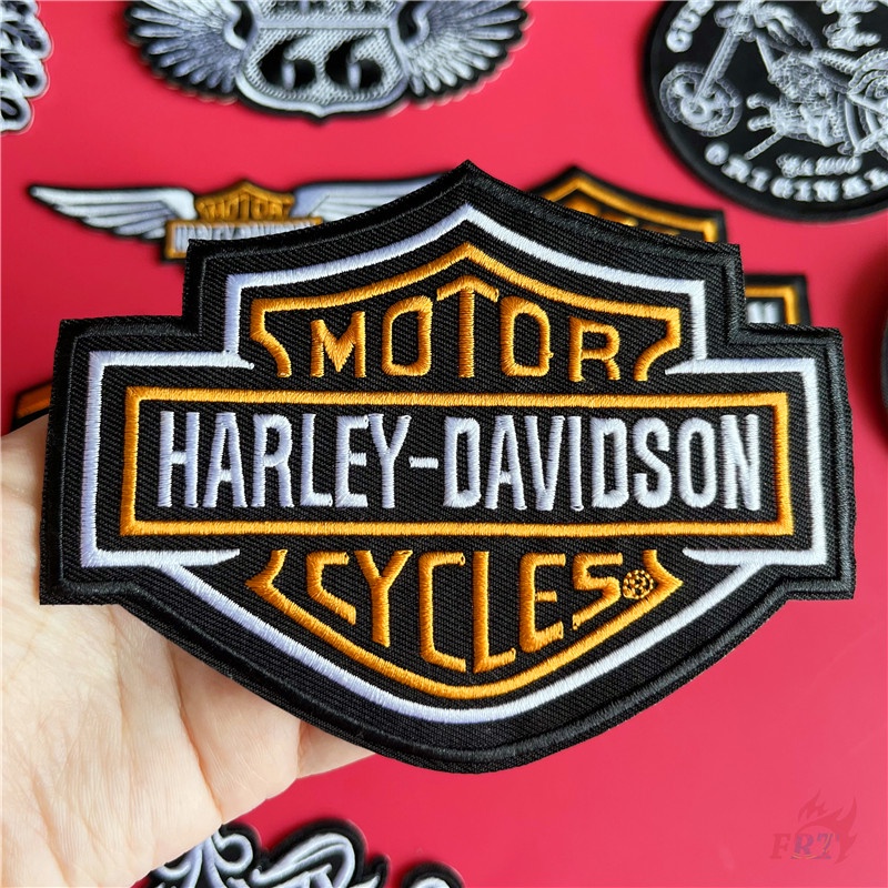 ☸ Miếng Dán Ủi Họa Tiết Retro Cho Xe Mô Tô Harley ☸ 1 Sticker Ủi Thêu Hình Đầu Lâu