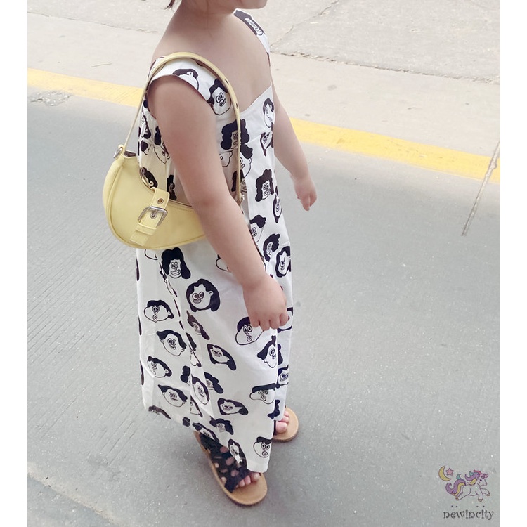 Áo liền quần Quần Ống Rộng In Họa Tiết Hoạt Hình Thân Thiện Với Da Thời Trang Mùa Hè Hàn Quốc Cho