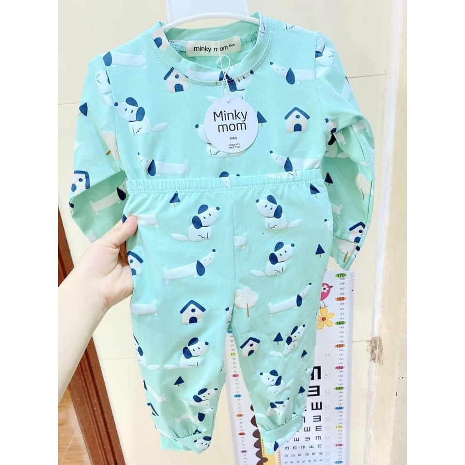 Bộ Dài Tay Cho Bé  Bộ Minky Mom Dài Tay Rainbow Cho Bé Trai Bé Gái  Chất Cotton Cao Cấp Siêu Co Giãn