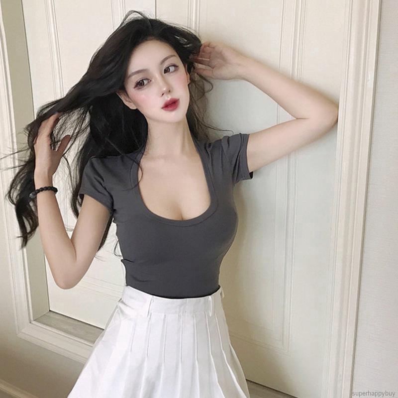 Áo Thun Cổ Tròn Tay Ngắn Cho Nữ