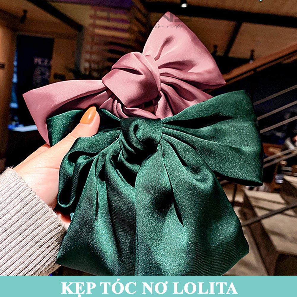 Kẹp tóc nơ Lolita SK106 sang trọng, dễ thương, xinh đẹp phong cách tiểu thư Hàn Quốc làm phụ kiện tóc cho nữ