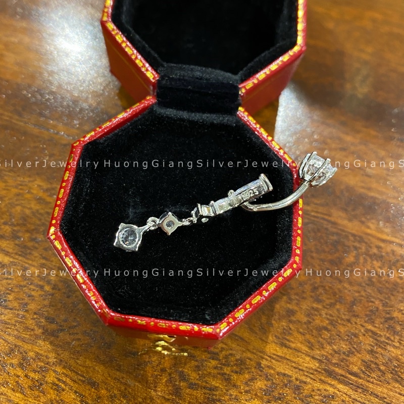 Khuyên rốn dáng dài hình bướm Bạc s925 xi kim  - HuongGiangSilver