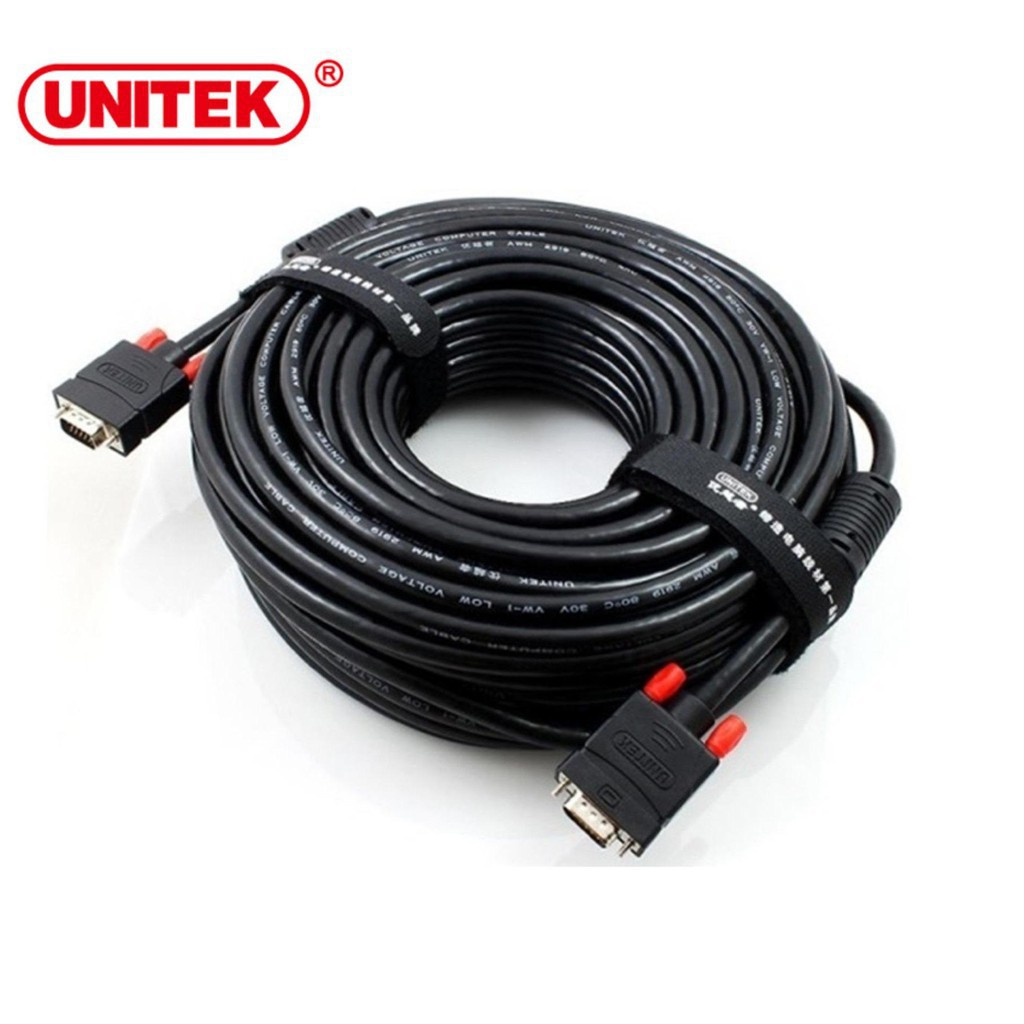 Cáp VGA Ra VGA 15m Unitek Y-C507G _Cáp Máy Chiếu  Chính Hãng