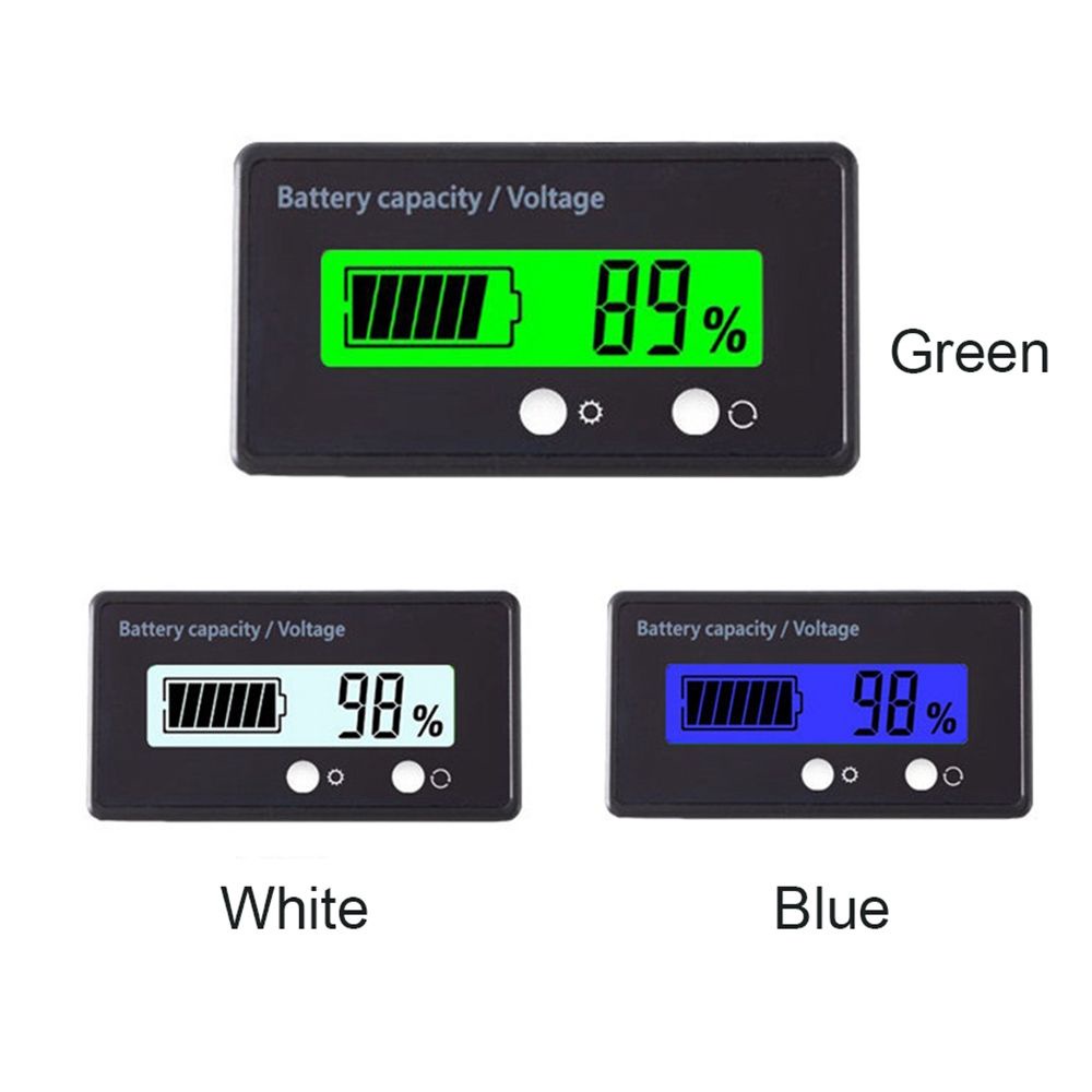 Máy Đo Dung Lượng Pin 12 / 24 / 36v / 48v Màn Hình Lcd Kỹ Thuật Số Nhiều Màu Sắc Kèm Dây Cáp Lead-Acid