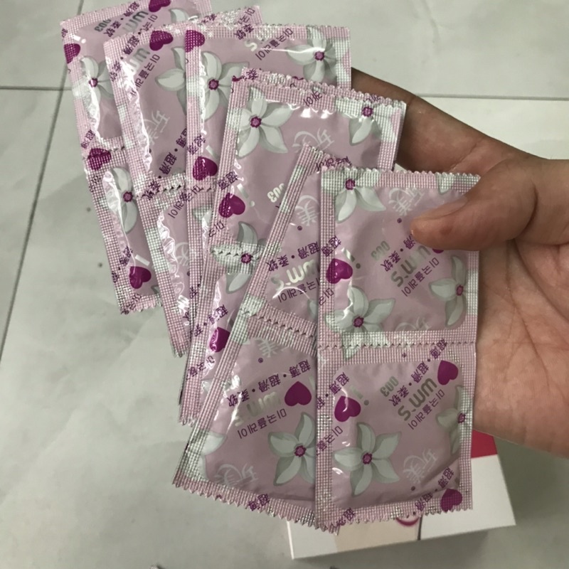 Bao cao su siêu mỏng nhiều gel bôi trơn 0.03mm nội địa Trung 102 bao Ultra Soft & Thin