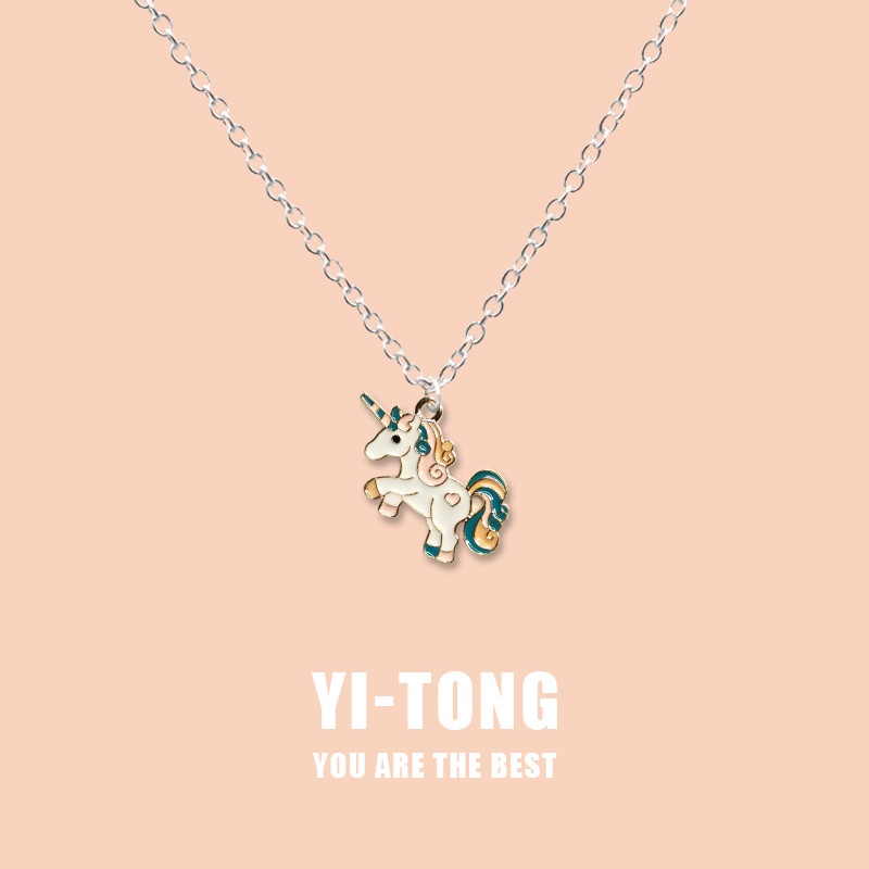 Vòng cổ Hợp Kim Mặt Hình Kỳ Lân Dễ Thương Thời Trang Cho Nam Nữ