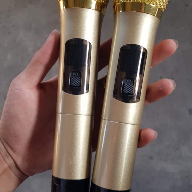 Micr không dây cho loa kéo sóng UHF tay cầm nhôm hợp kim
