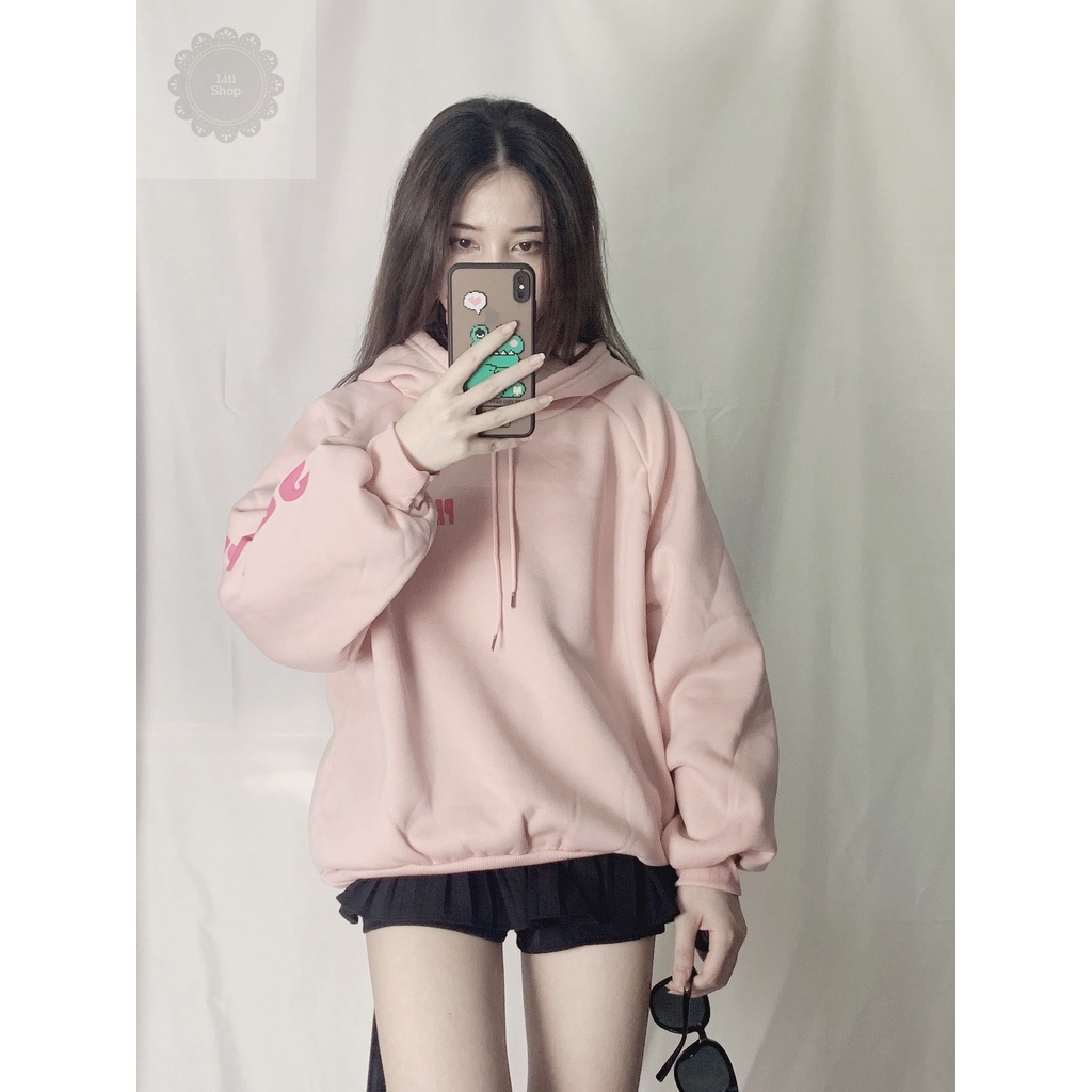 [HD16] Áo Hoodie Nỉ Bông Ulzzang Dáng Rộng Cho Nữ