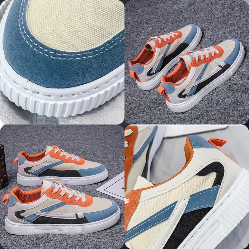 Giày thể thao nam thời trang trẻ trung giày sneaker buộc dây nhiều màu sắc | BigBuy360 - bigbuy360.vn