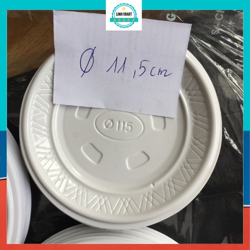 Túi 50 đĩa nhựa dùng 1 lần, đĩa nhựa ăn bánh sinh nhật, đựng xôi, bánh trôi LINHMART