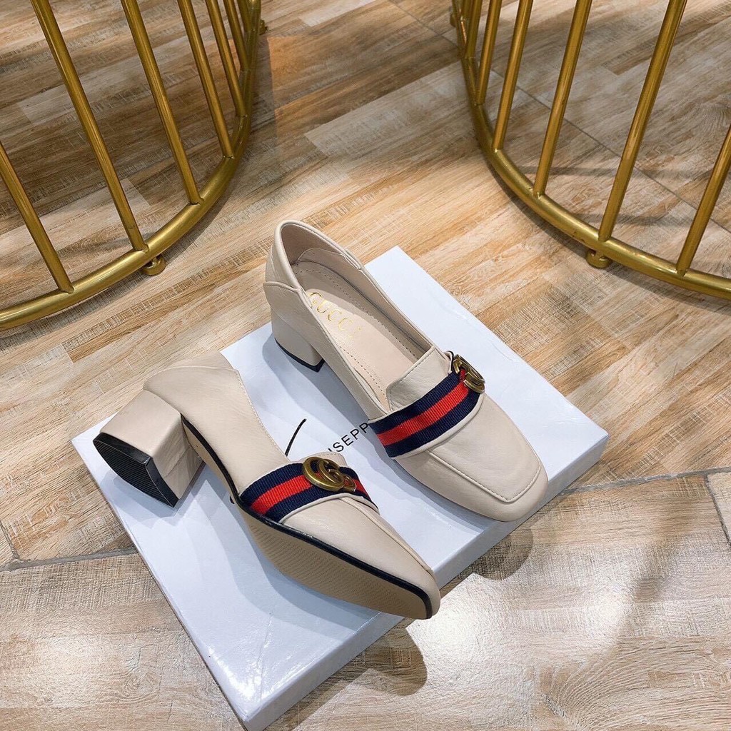 [ Ảnh Thật ] GIÀY CAO GÓT DA TRƠN GÓT TRỤ-HONASHOES | BigBuy360 - bigbuy360.vn
