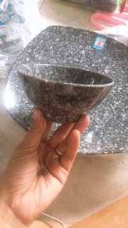 Combo 10 Chén cơm nhựa Melamine cao cấp kiểu vân đá đen (CO11VD)