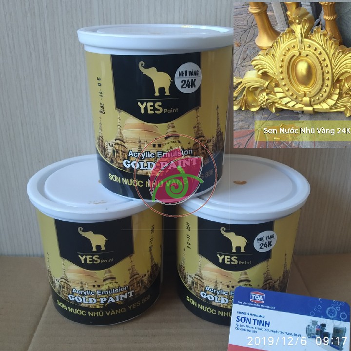 Sơn nước nhũ vàng 24k 850gr