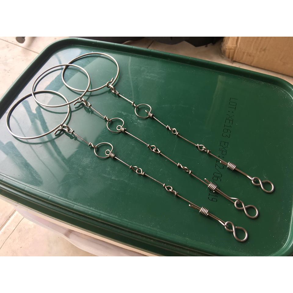 Dây xích chống xoắn kiểu Thái 1.1 li,dây dạng ngắn dùng cho chim đứng cầu 18cm