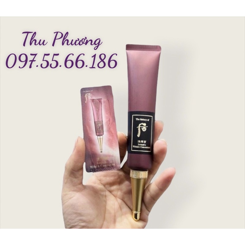 10 Gói Kem mắt Chống Nhăn Sâu Whoo Intensive Wrinkle Concentrate 1ml