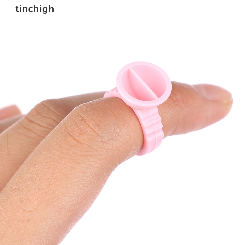 Set 100 Giá Đỡ Nhẫn / Keo Dán Mi Giả Dùng Một Lần Tiện Lợi