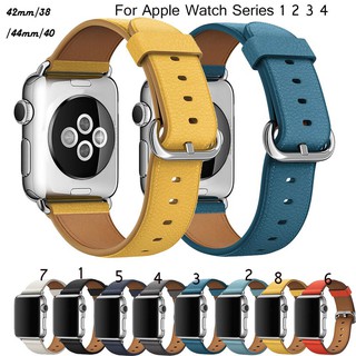 baseus Dây da nhiều màu thay thế cho đồng hồ đeo tay thông minh Apple watch 5 4 3 2 1 44mm 40MM 42MM 38MM iwatch Se