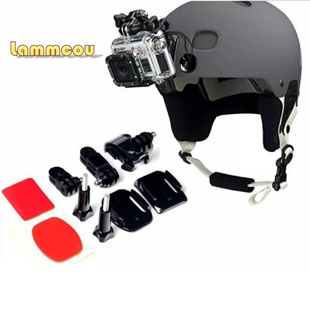 Bộ Phụ Kiện Gắn Mũ Bảo Hiểm Cho GoPro Hero Black 4 Session Yi Osmo Action | BigBuy360 - bigbuy360.vn