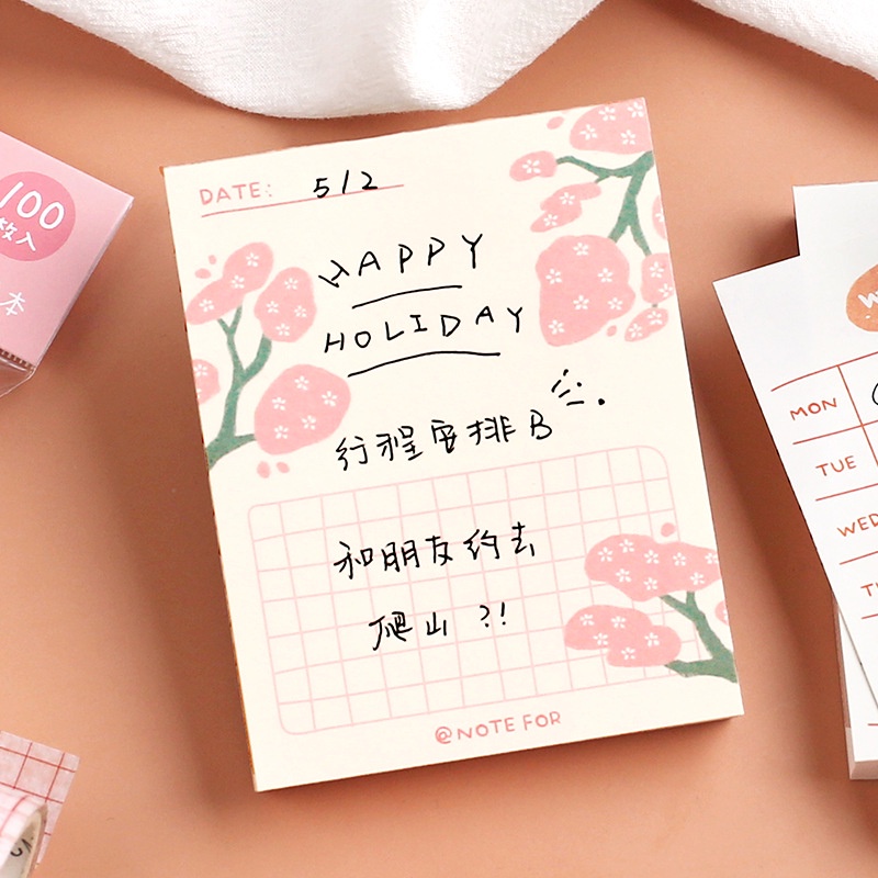 Giấy Ghi Chú Lên Kế Hoạch Hàng Ngày Hàn Quốc Dễ Thương