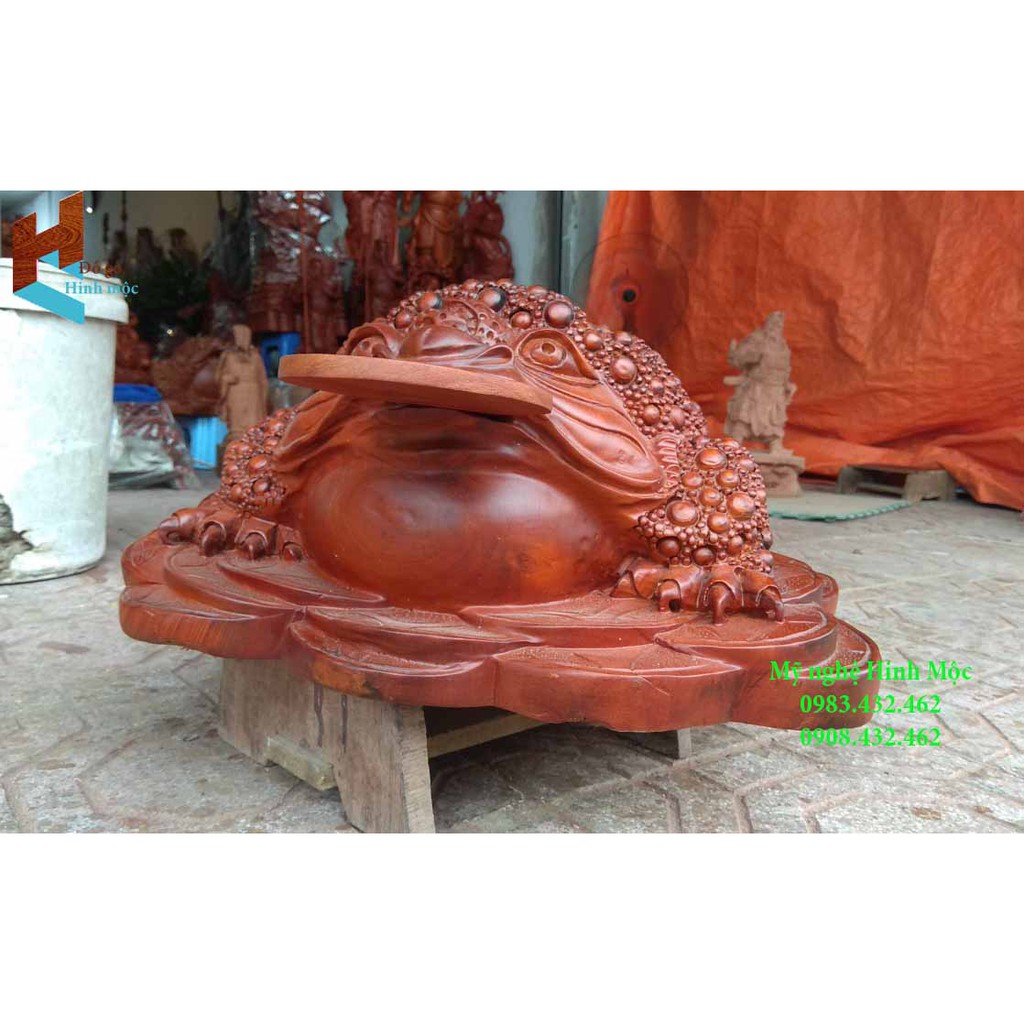 Cóc ngậm tiền gỗ hương cao cấp