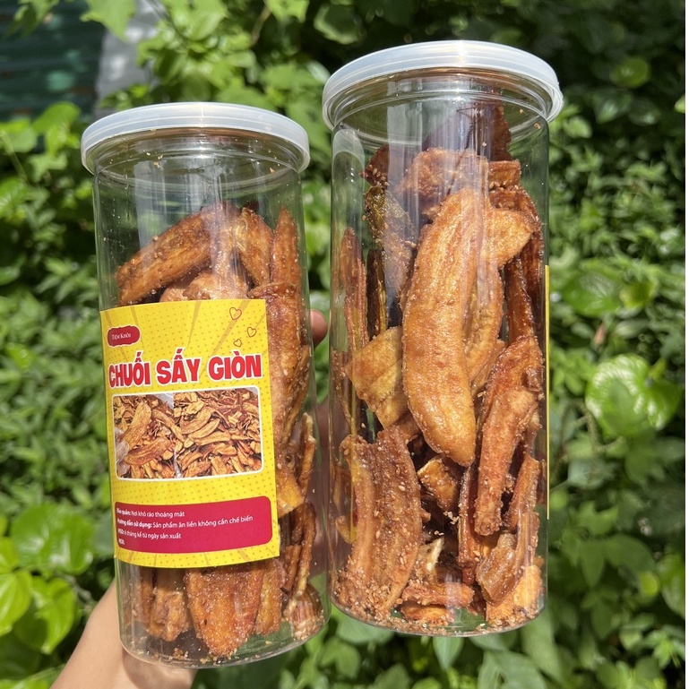 Chuối sấy giòn mix vừng đen Đà Lạt giàu dinh dưỡng - đặc sản hoa quả sấy Đà Lạt ( túi 350gr )