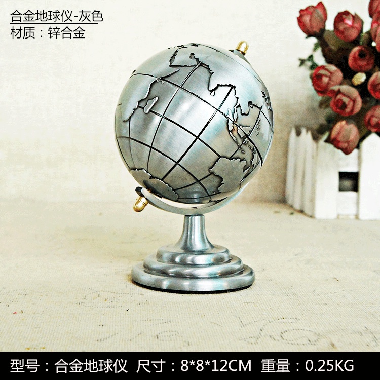 Mô Hình Trái Đất Thủ Công Bằng Kim Loại Thủ Công Trang Trí Nhà Cửa Văn Phòng Làm Quà Tặng