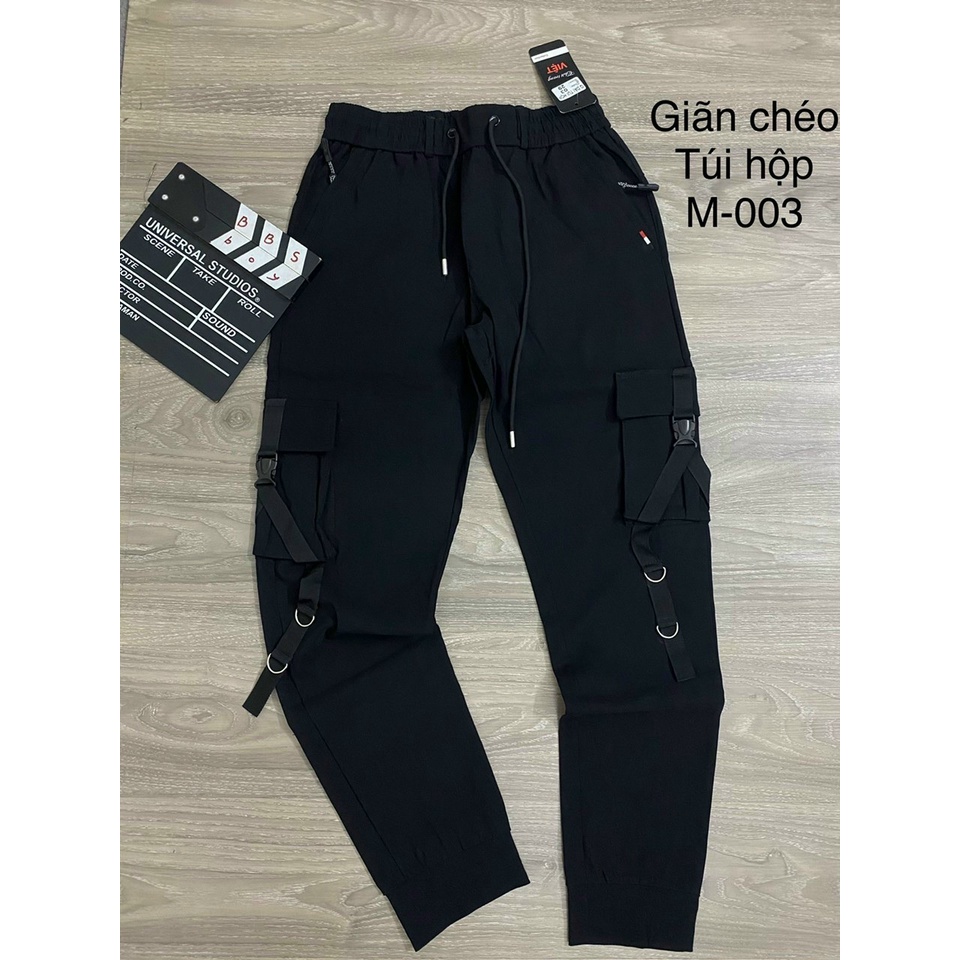 Quần Jogger nam túi hộp thiết kế lưng chun cao cấp hàng may kĩ vải xịn (ảnh thật)