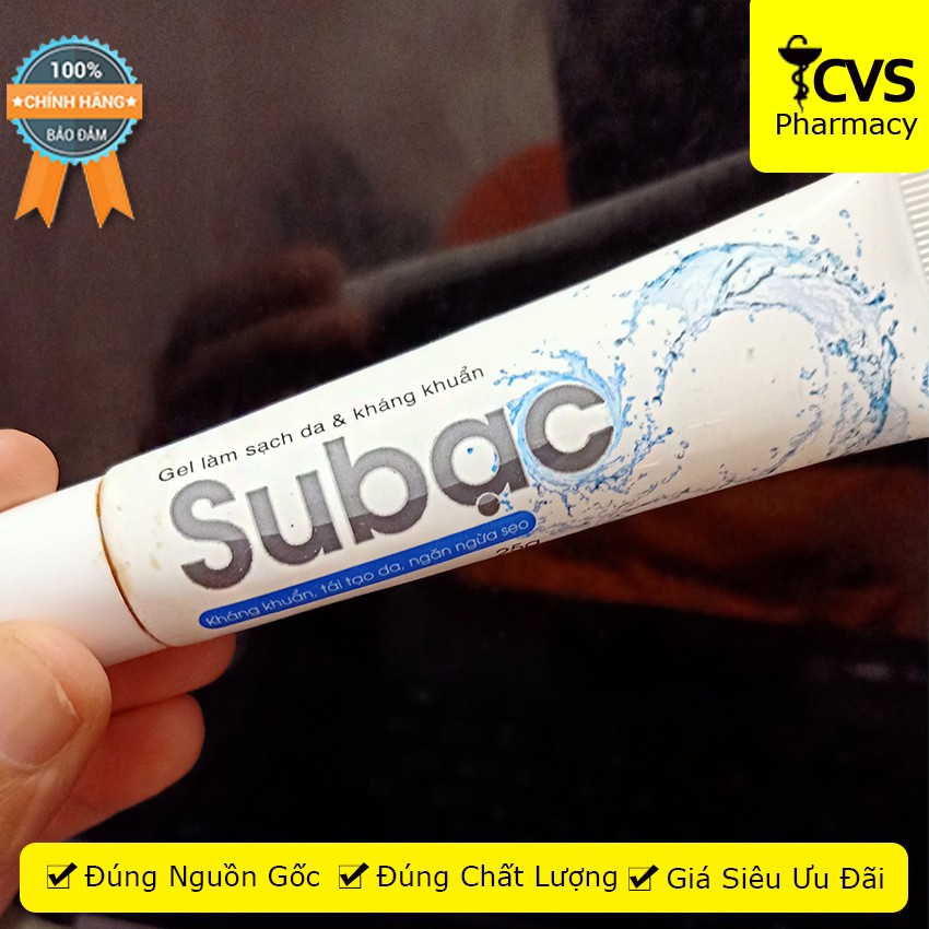 Gel Subạc - làm sạch, sát khuẩn, tái tạo da và ngăn ngừa sẹo Su Bạc 25g - cvspharmacy