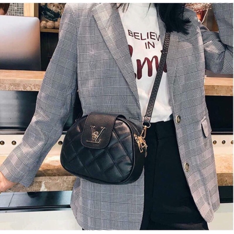 Túi đeo chéo Da 3 Ngăn Khoá - Hàng Quảng Châu DC27