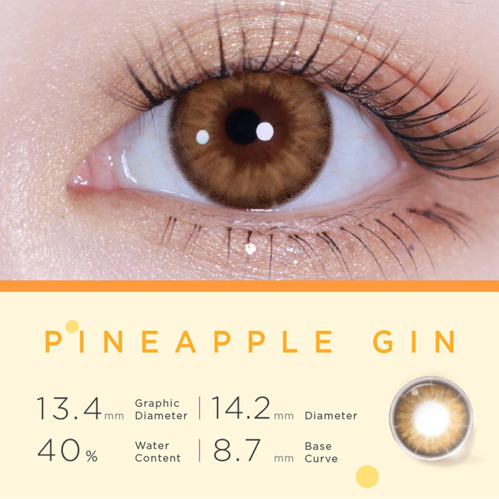 Kính áp tròng Moody dòng Bubble Tea màu PINEAPPLE GIN 14.2mm