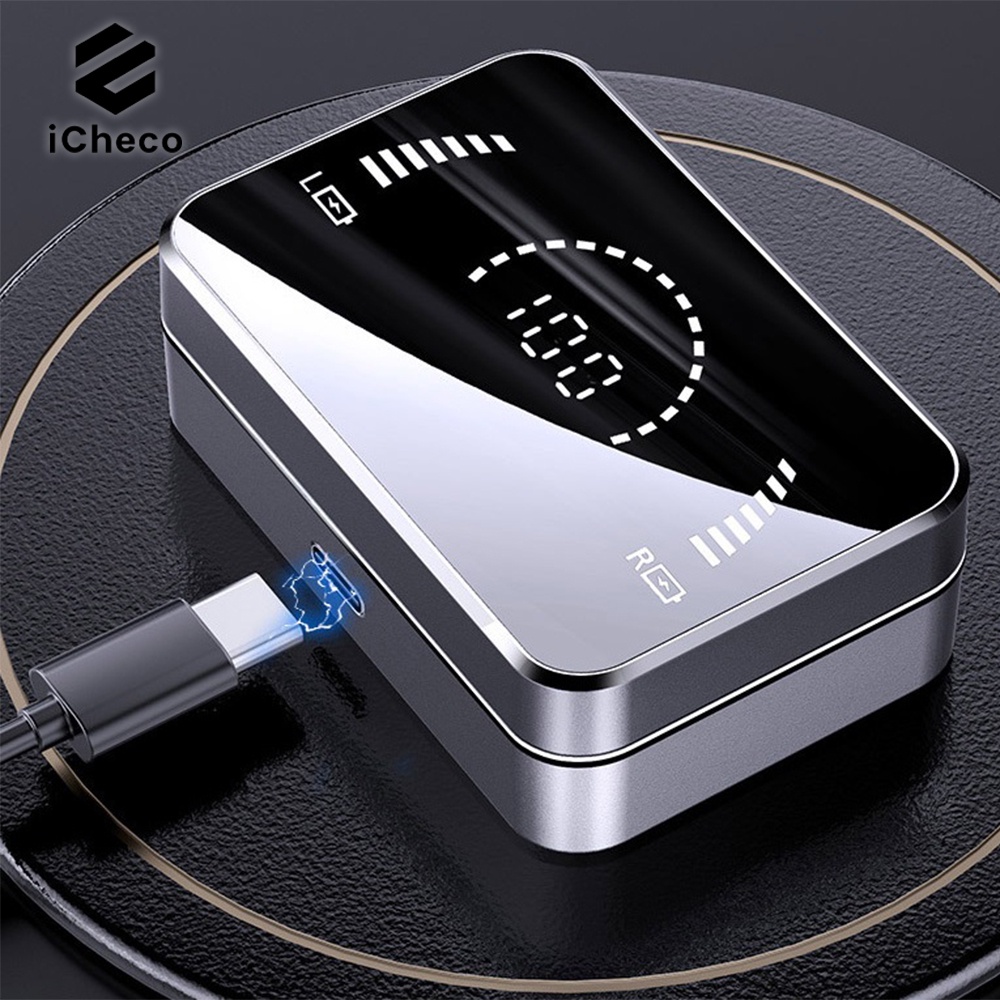 Tai nghe bluetooth không dây ICHECO TW01L nhét tai chống tiếng ồn màn hình gương tws
