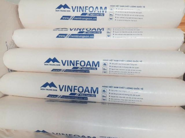 Nệm cao su vinfoam 1m2x2mx10cm bảo hành 15 năm