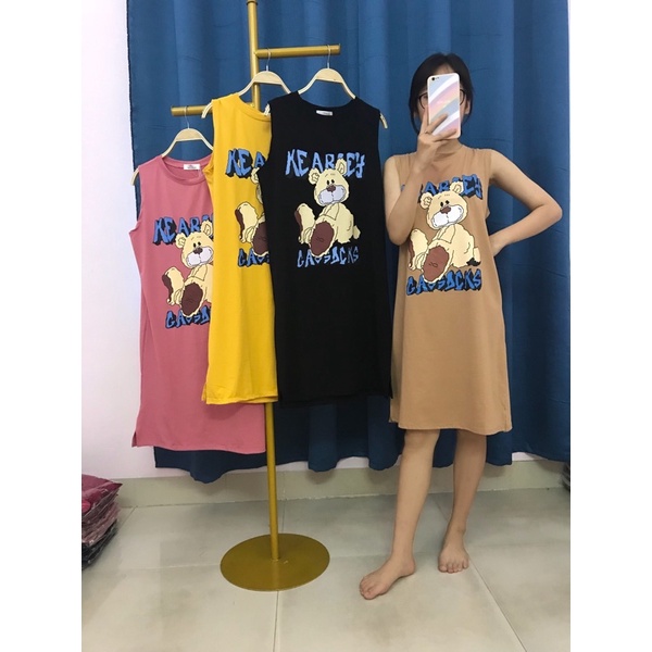 Váy Sát Nách Dáng Suông, Vải Cotton Thoáng Khí Làm Mát Mùa Hè | BigBuy360 - bigbuy360.vn