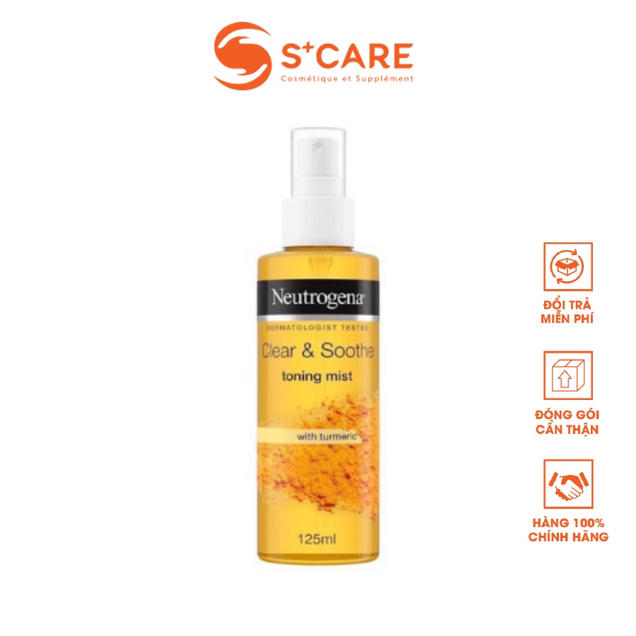 Nước Hoa Hồng Dạng Xịt Phun Sương Neutrogena chiết xuất nghệ - Làm mờ vết thâm, cân bằng độ ẩm, se khít lỗ chân lông