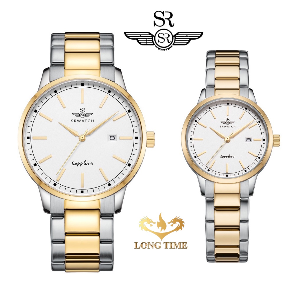 Đồng hồ đôi SRWATCH SL3009.1202CV nữ và SG3009.1202CV nam , mặt kính sapphire , chống trầy , chống nước , bảo hành 12 TH