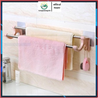 [kiotgiadung365] Kệ vắt khăn 2 thanh inox Dính tường siêu chắc-kệ treo khăn 2 tầng tiện lợi dán tường