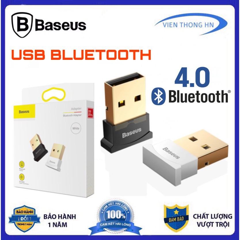 USB Bluetooth 4.0 CSR BASEUS hỗ trợ Aptx dùng cho máy tính để bàn hoặc laptop KHÔNG CẦN CHẠY DIRVER