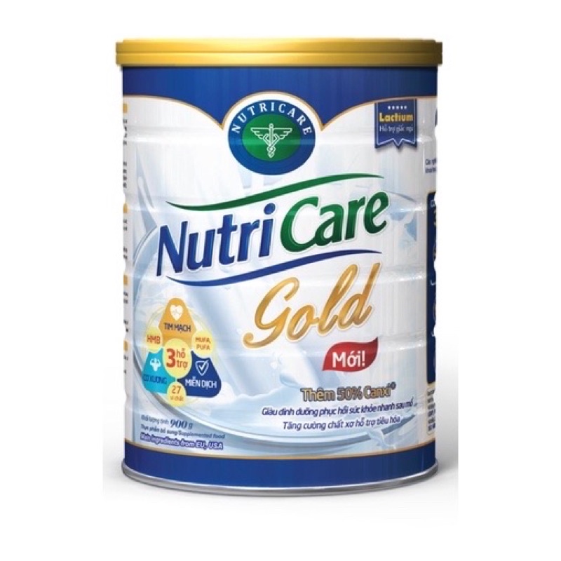 Sữa Nutricare Gold loại 900g - Dinh dưỡng bổ sung cho người lớn