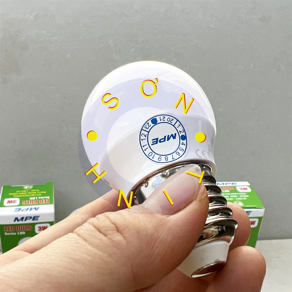 [ CHÍNH HÃNG ] Bóng đèn led bulb MPE công suất : 3W ánh sáng trắng, ánh sáng vàng
