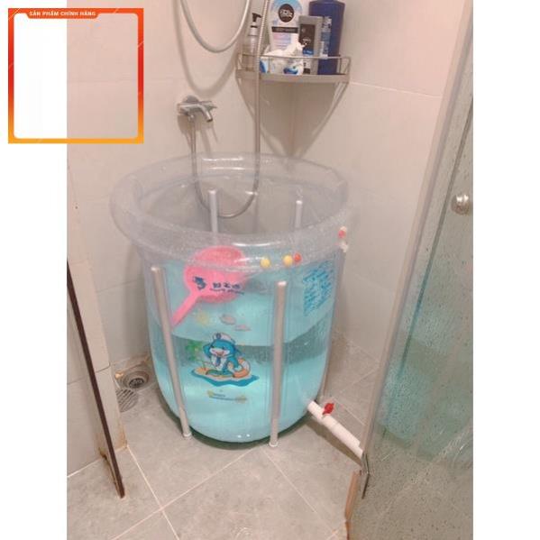 Bể bơi thành cao Doctor Dolphin loại 1 kích thước 80x80cm tặng kèm phao cổ, bơm tay, miếng vá. hàng full box loại 1.